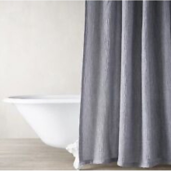 RESTORATION HARDWARE STONEWASHED BELGIAN FLAX LINEN SHOWER CURTAIN - Picture 1 of 6